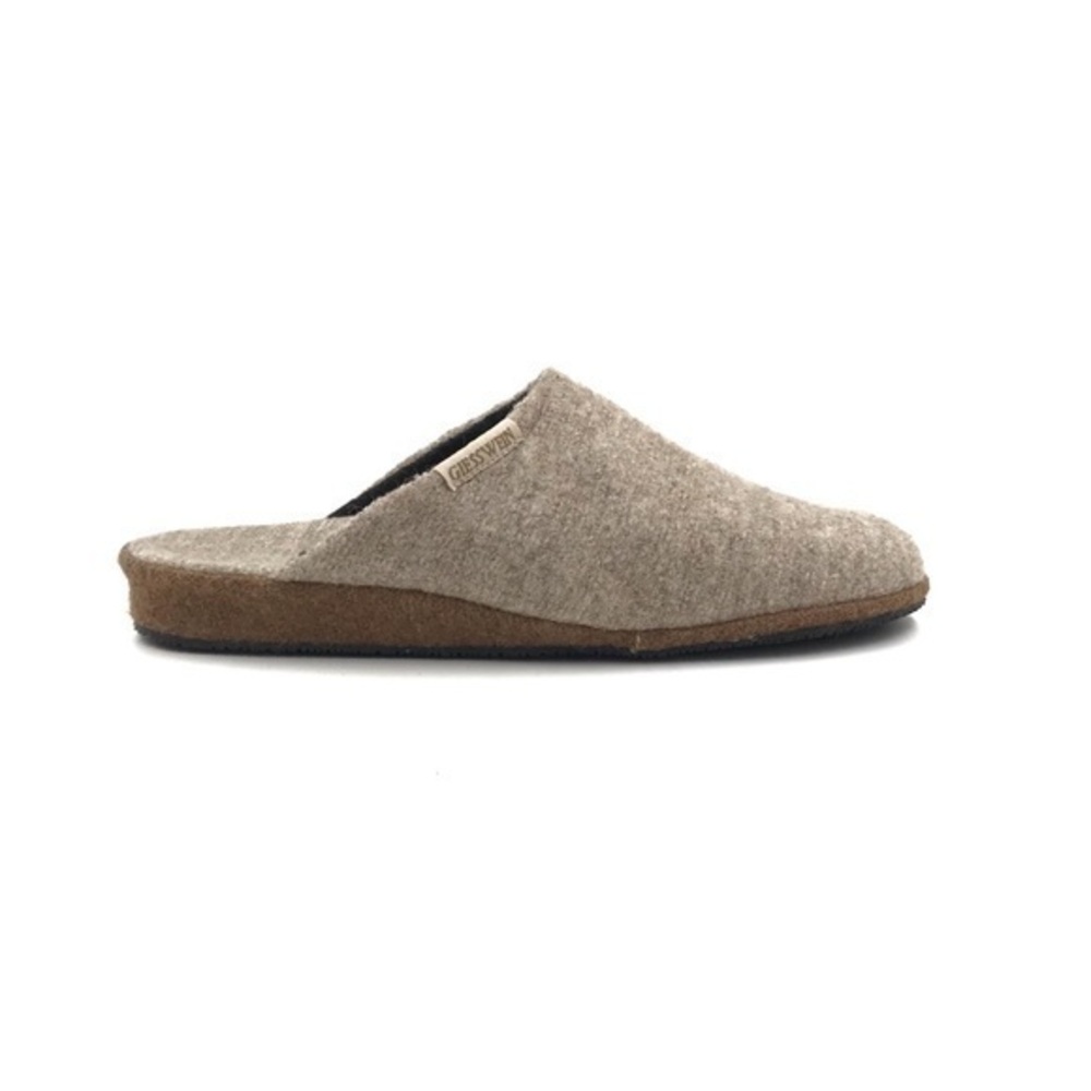 Giesswein Women's Wool Comfort Slippers in Grey Cream